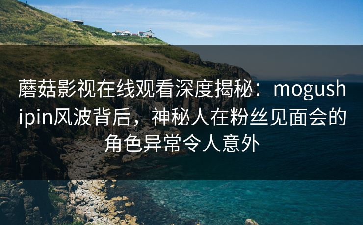 蘑菇影视在线观看深度揭秘：mogushipin风波背后，神秘人在粉丝见面会的角色异常令人意外