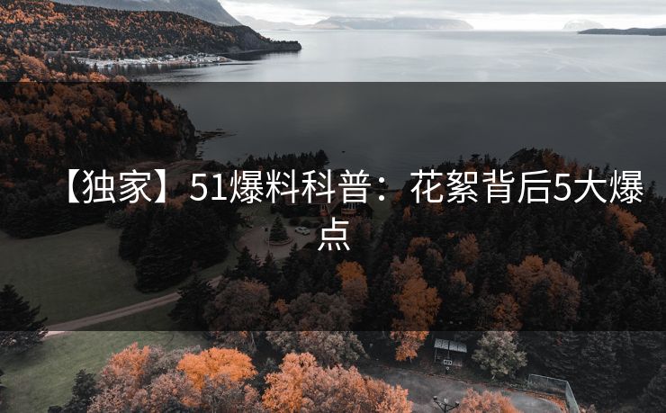 【独家】51爆料科普：花絮背后5大爆点